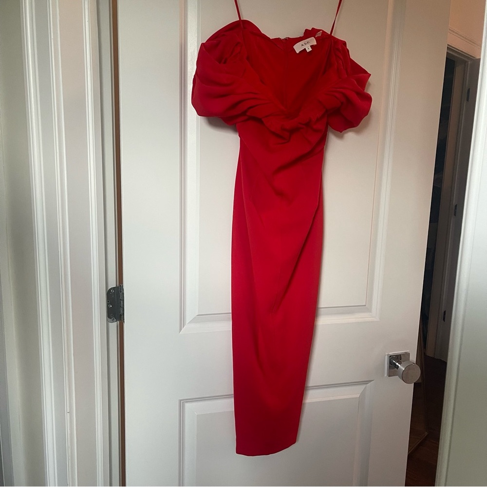 A.L.C. NORA OFF-THE-SHOULDER DRESS